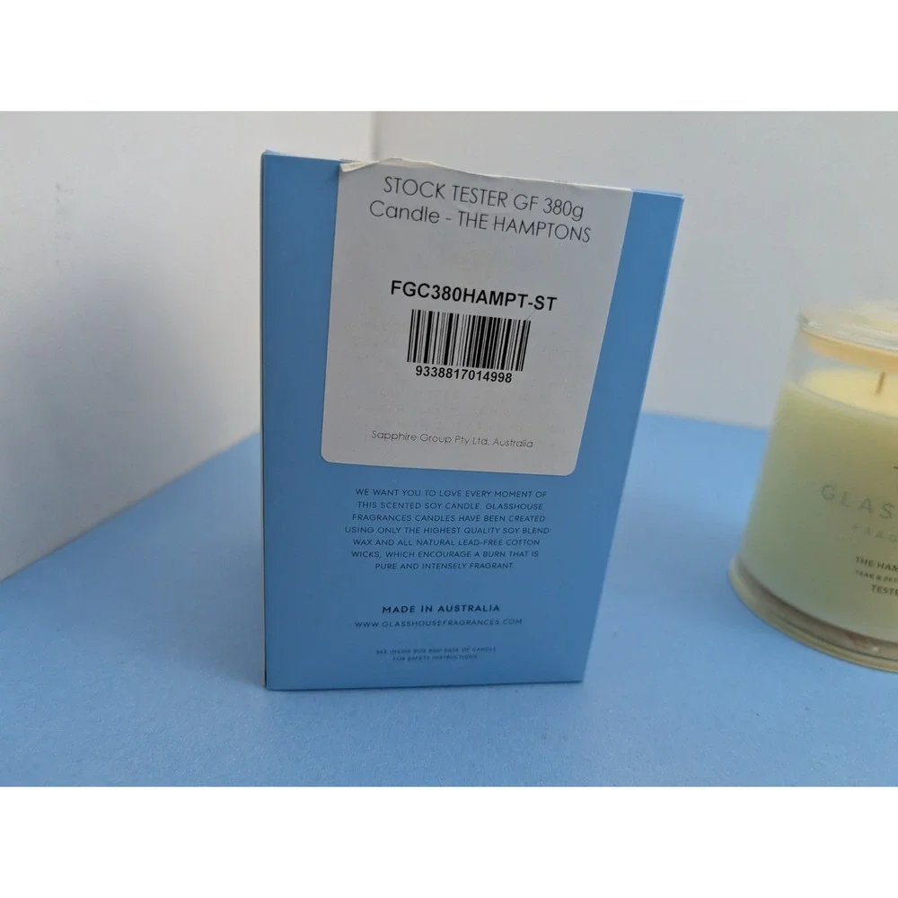 Glasshouse Fragrances The Hamptons 380g 13.4 oz Candle Teak & Petitgrain